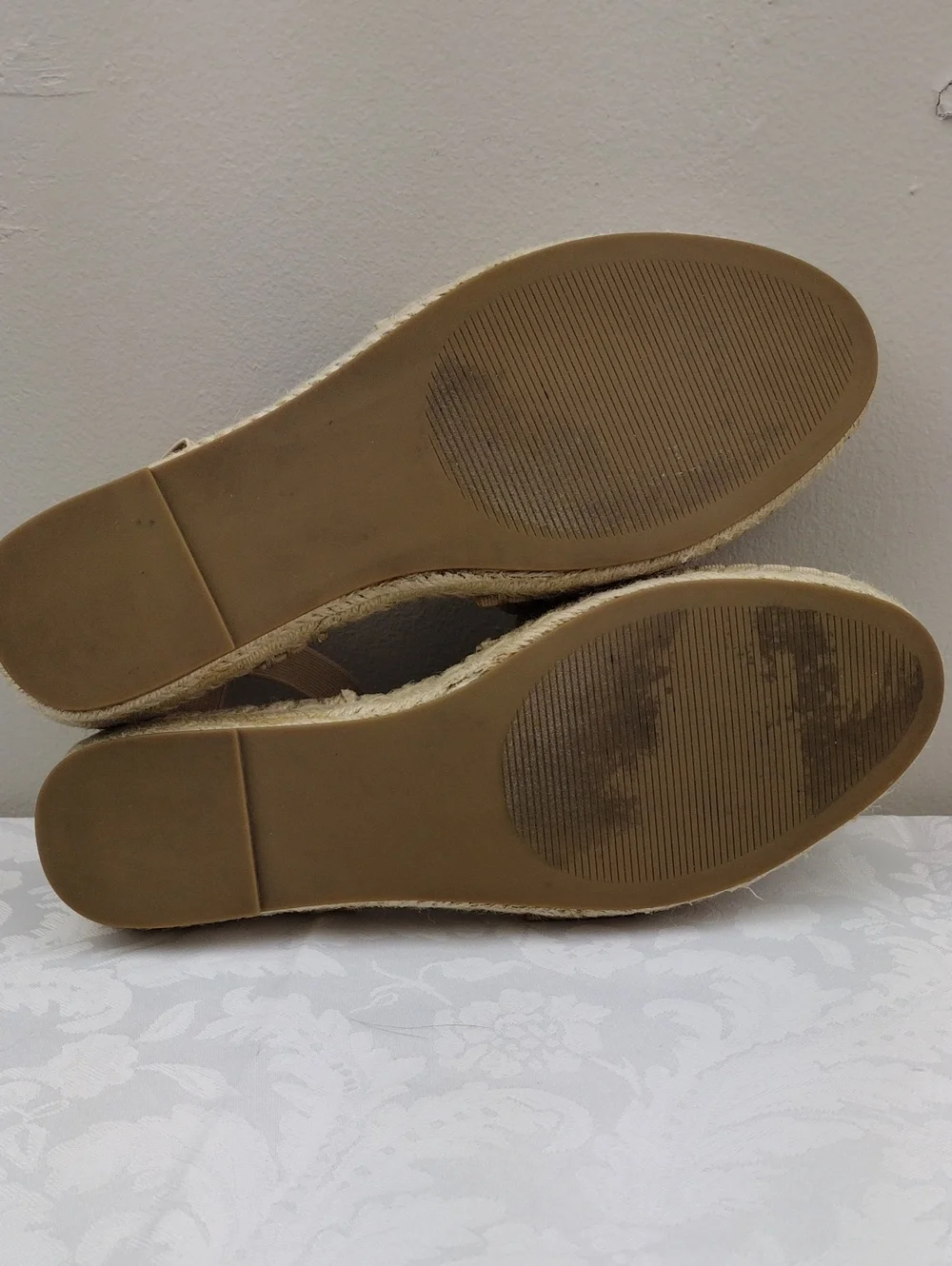 Steve Madden Marlene Wheat Woven Round Toe Elastic Ankle Strap Espadrille Sandal
